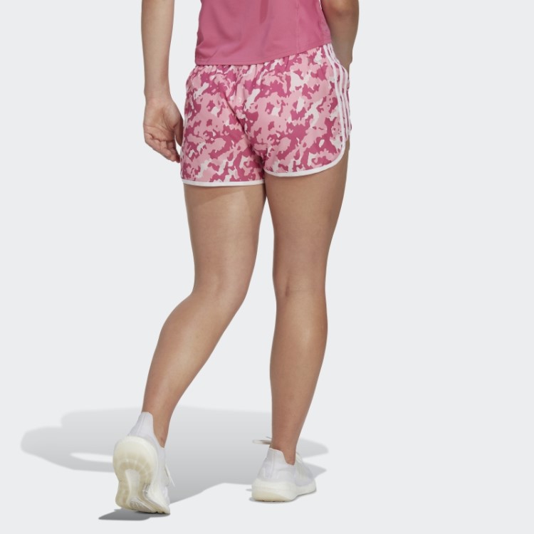 Bermuda De Corrida Marathon 20 Camo Rosa Adidas