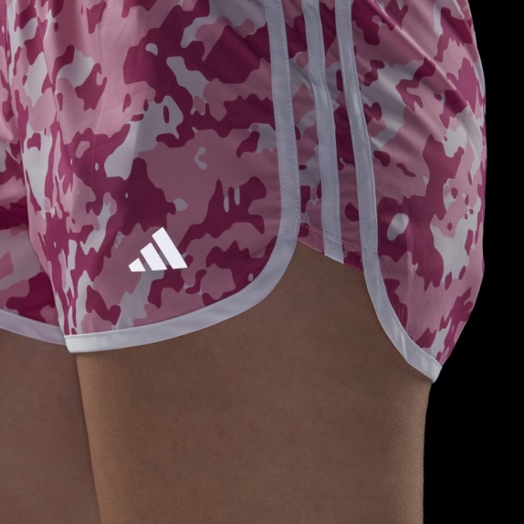 Bermuda De Corrida Marathon 20 Camo Rosa Adidas