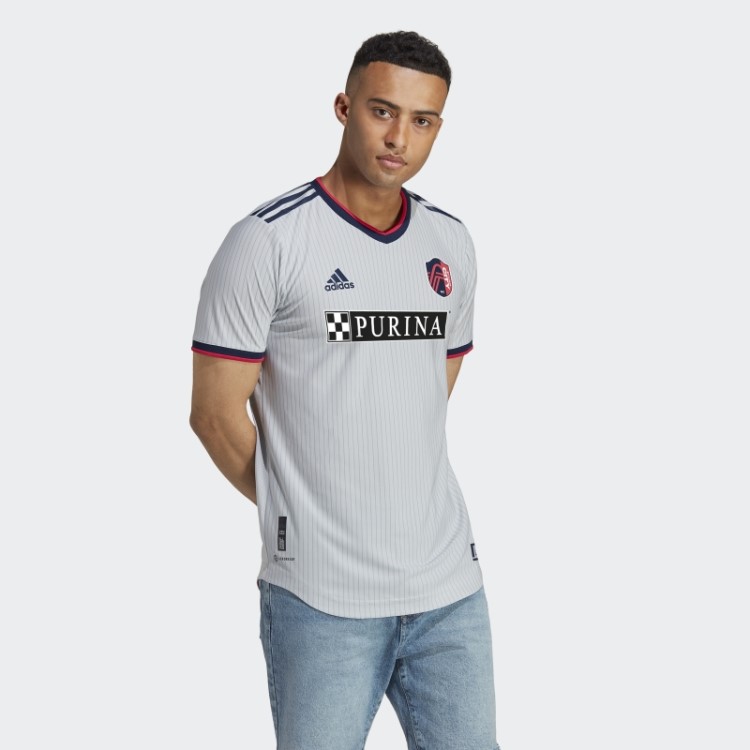 Cinza Adidas St. Louis City SC 23 Away Camisa Autêntica