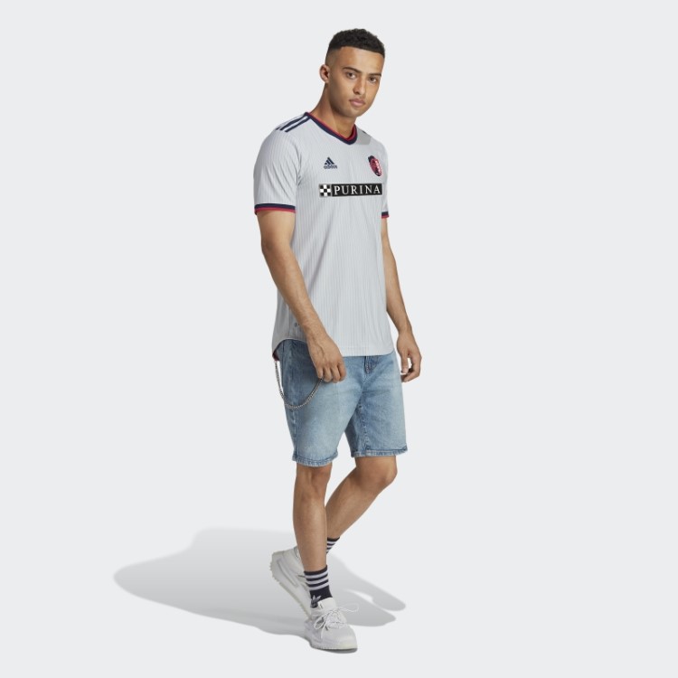Cinza Adidas St. Louis City SC 23 Away Camisa Autêntica