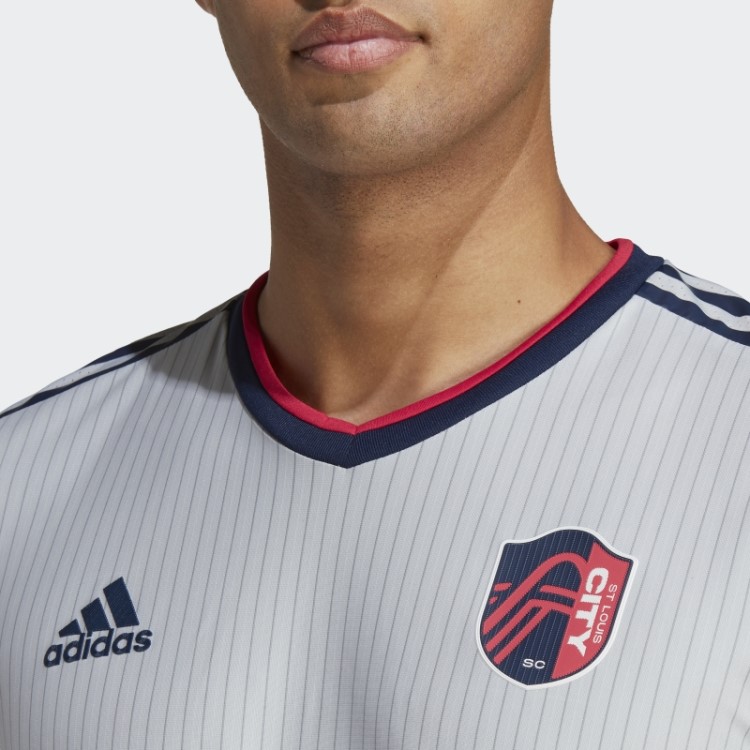 Cinza Adidas St. Louis City SC 23 Away Camisa Autêntica