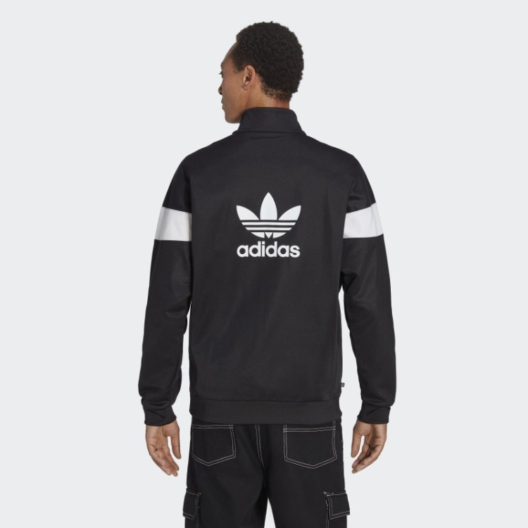 Jaqueta Preta Adidas Adicolor Classics Com Linha De Corte
