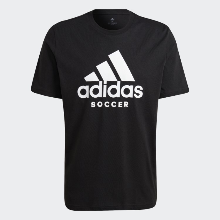 Camiseta Preta Com Logo De Futebol Adidas