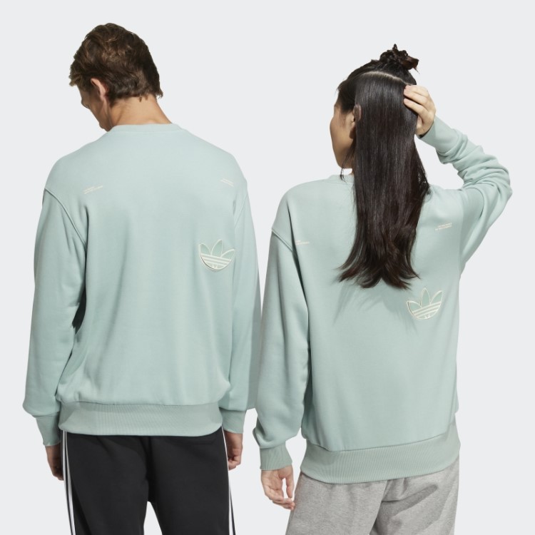 Moletom Verde Nebuloso Adidas Adicolor Crew