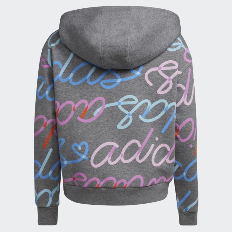 Pulôver De Lã Com Capuz Adi Script Adidas Carbon Hthd