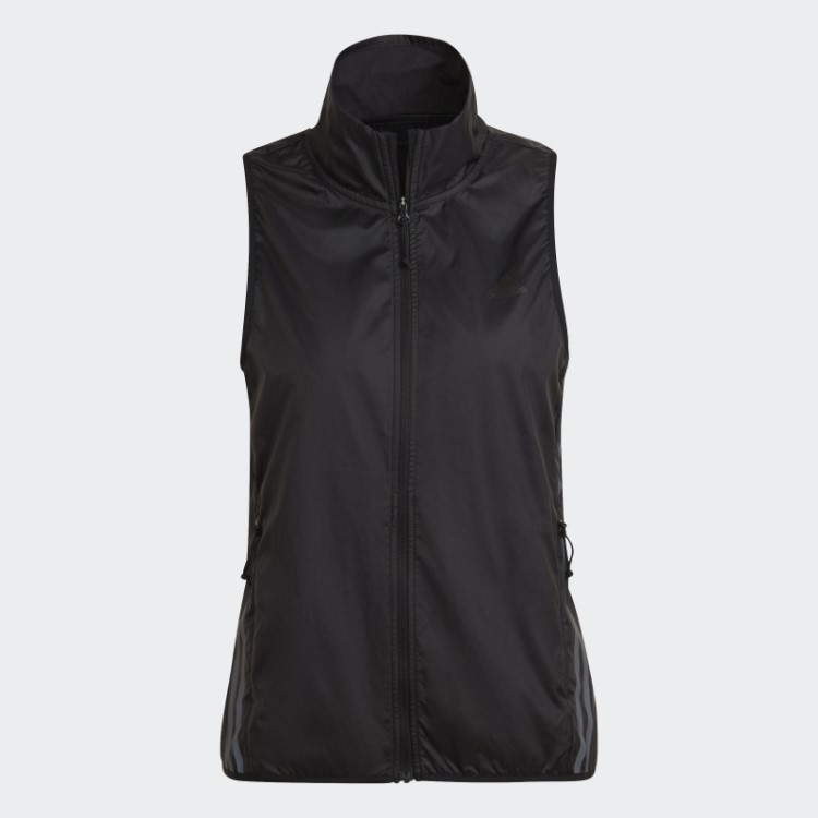 Run Icon 3 Listras Running Colete Adidas Preto