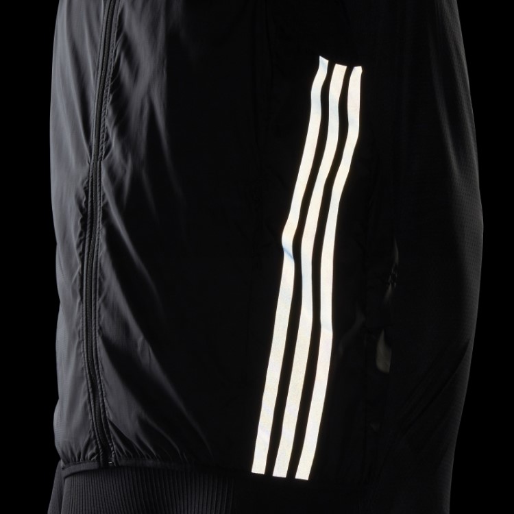 Run Icon 3 Listras Running Colete Adidas Preto