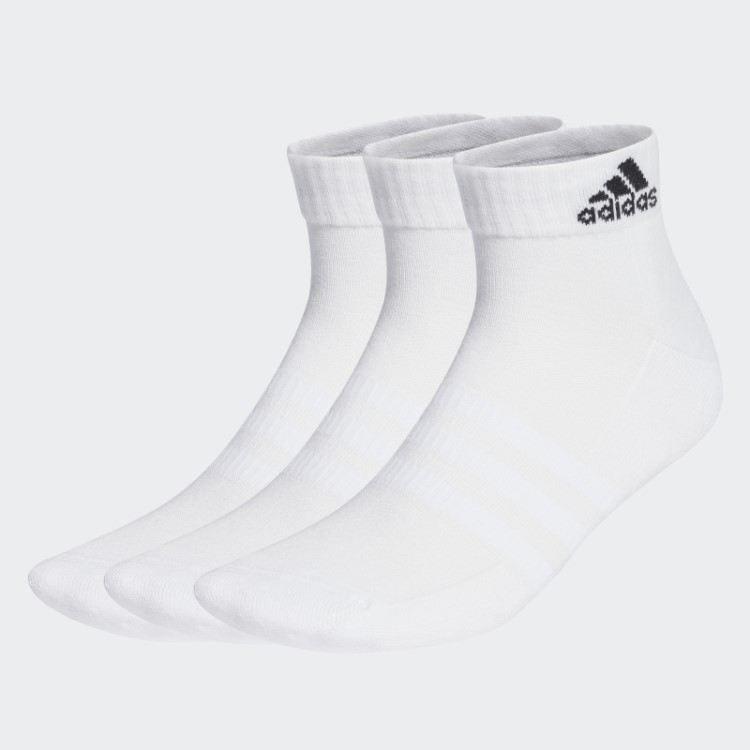 Meias Esportivas Acolchoadas Brancas Adidas 3 Pares
