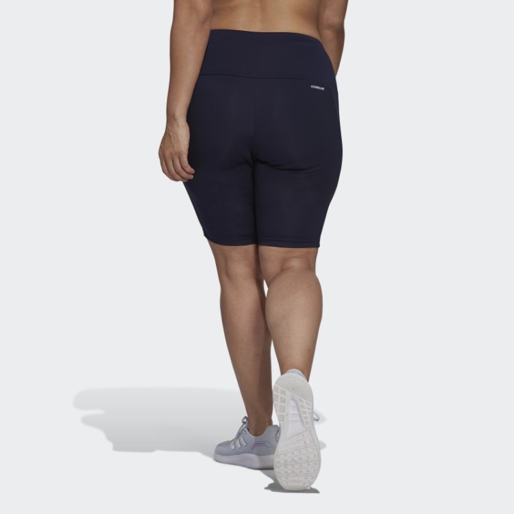 Calças Curtas Esportivas De Cintura Alta Projetadas Com 2 Movimentos (tamanho Grande) Ink Adidas