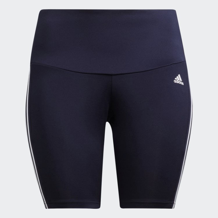 Calças Curtas Esportivas De Cintura Alta Projetadas Com 2 Movimentos (tamanho Grande) Ink Adidas