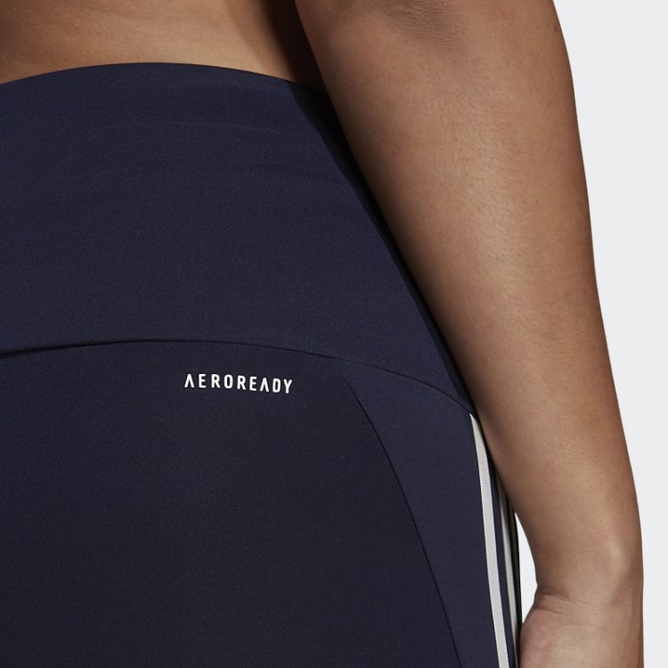 Calças Curtas Esportivas De Cintura Alta Projetadas Com 2 Movimentos (tamanho Grande) Ink Adidas
