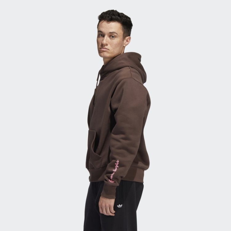 Moletom Adidas Marrom Com Capuz Shmoofoil Pintado (gênero Neutro)