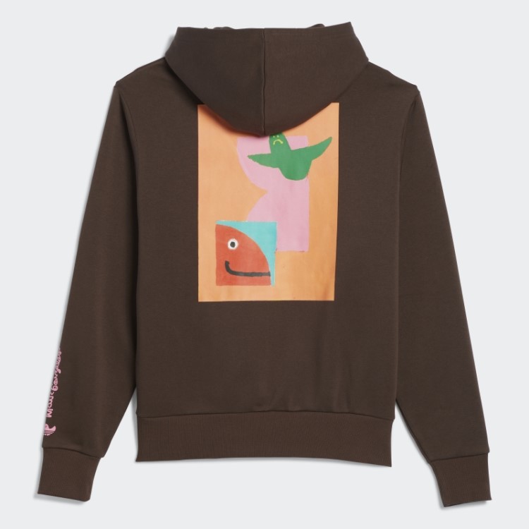 Moletom Adidas Marrom Com Capuz Shmoofoil Pintado (gênero Neutro)