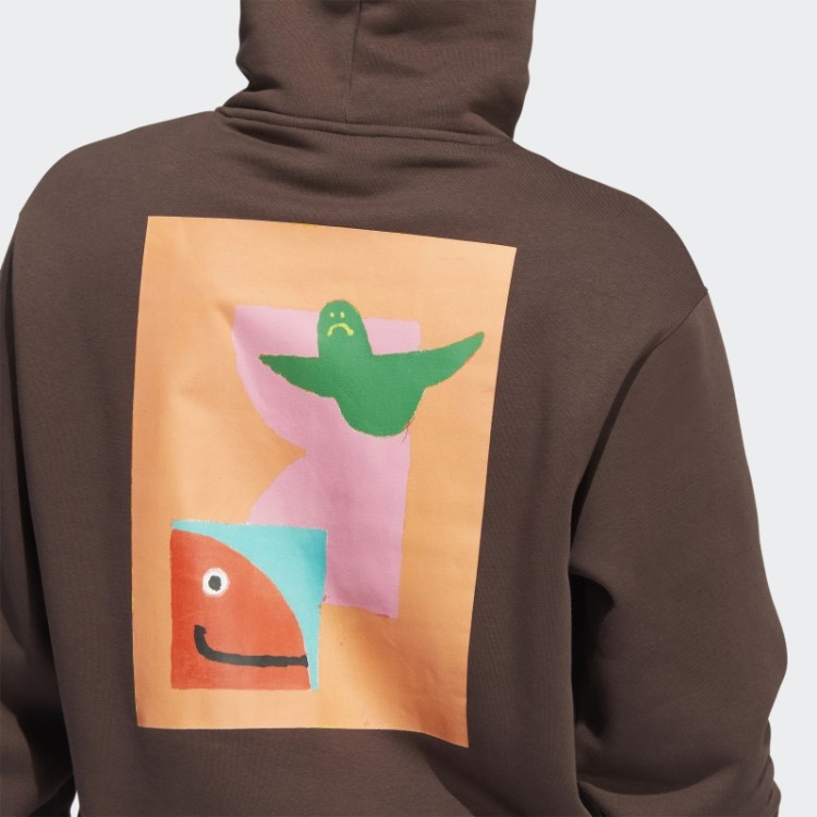 Moletom Adidas Marrom Com Capuz Shmoofoil Pintado (gênero Neutro)