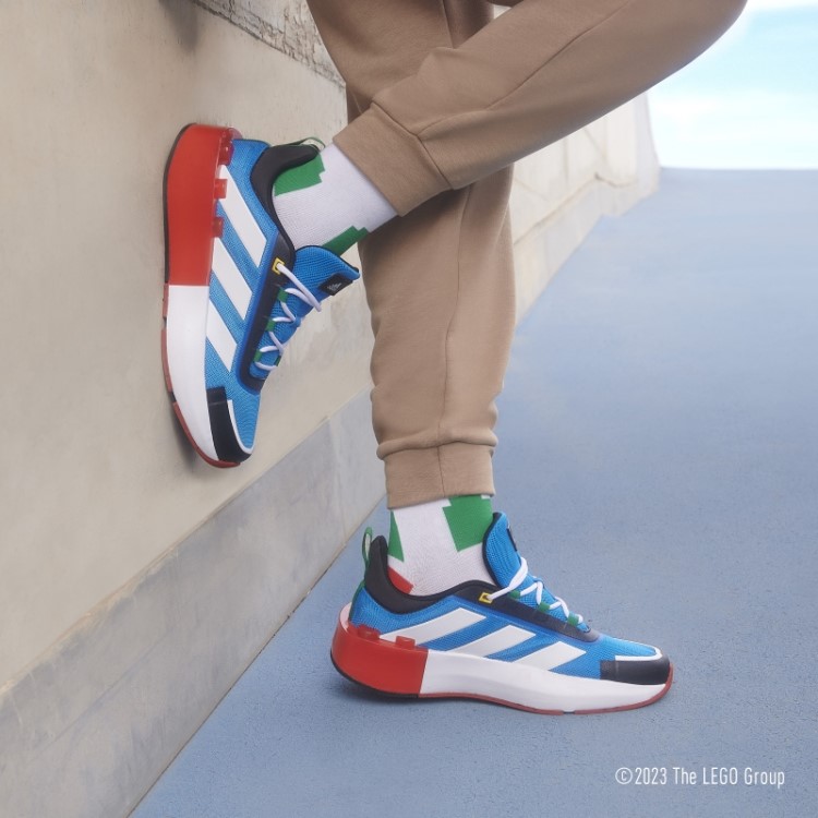 Adidas X Lego Tech Rnr Sapato Com Cadarço Azul Choque Quente