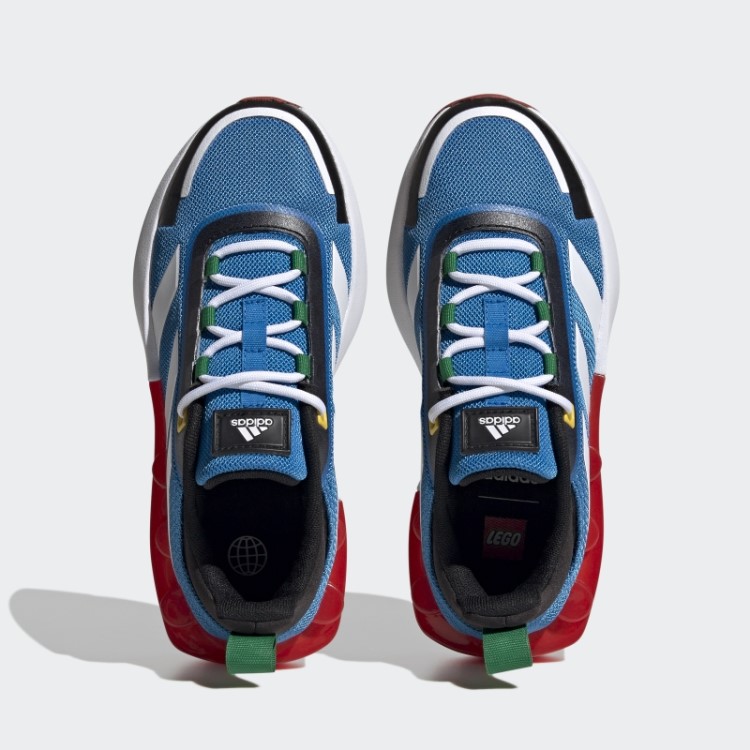 Adidas X Lego Tech Rnr Sapato Com Cadarço Azul Choque Quente
