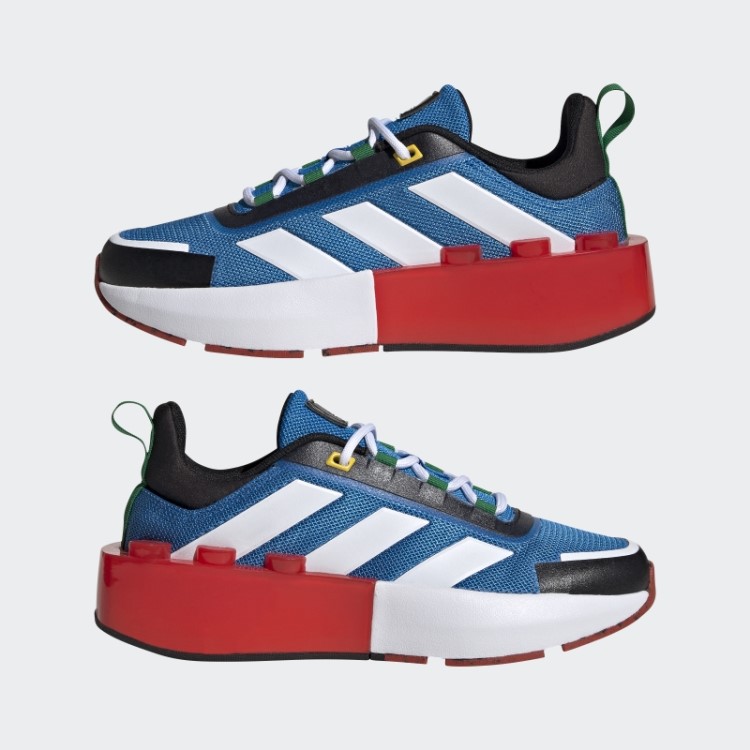 Sapato Azul Choque Adidas X Lego Tech Rnr Com Cadarço Quente