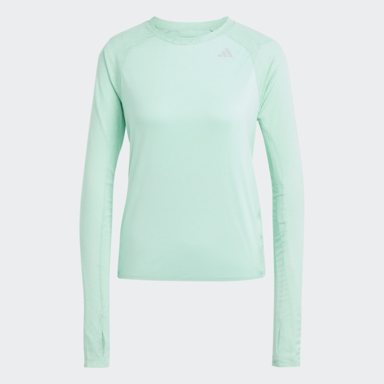 Adidas Adizero Blusinha De Manga Comprida Verde