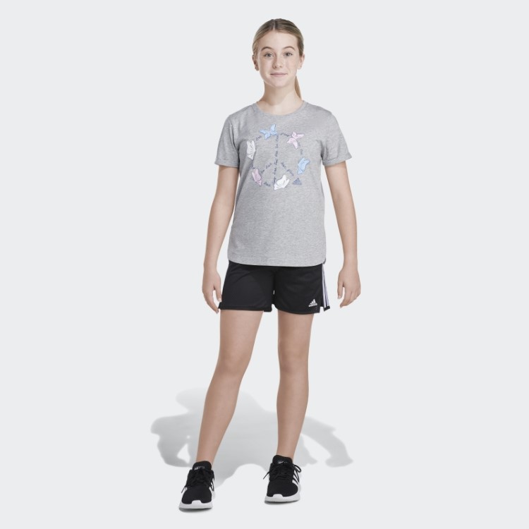 Camiseta Cinza Média Adidas Heather Roll Manga