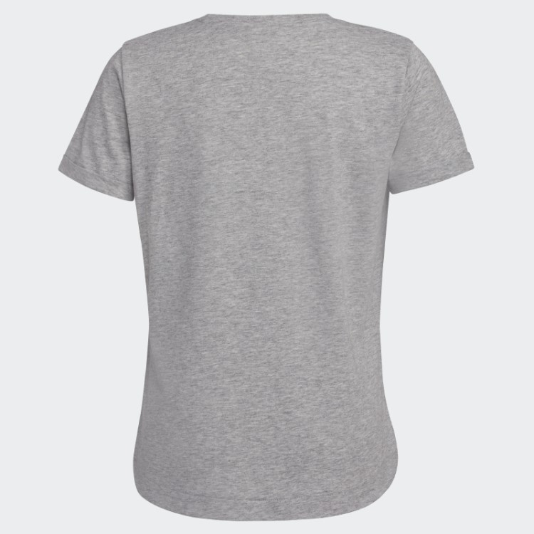 Camiseta Cinza Média Adidas Heather Roll Manga