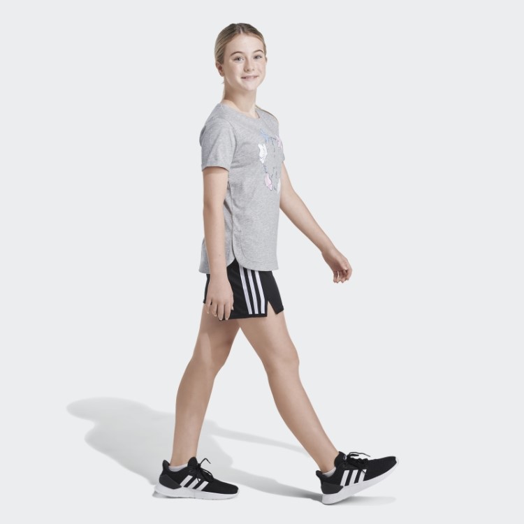 Camiseta Cinza Média Adidas Heather Roll Manga