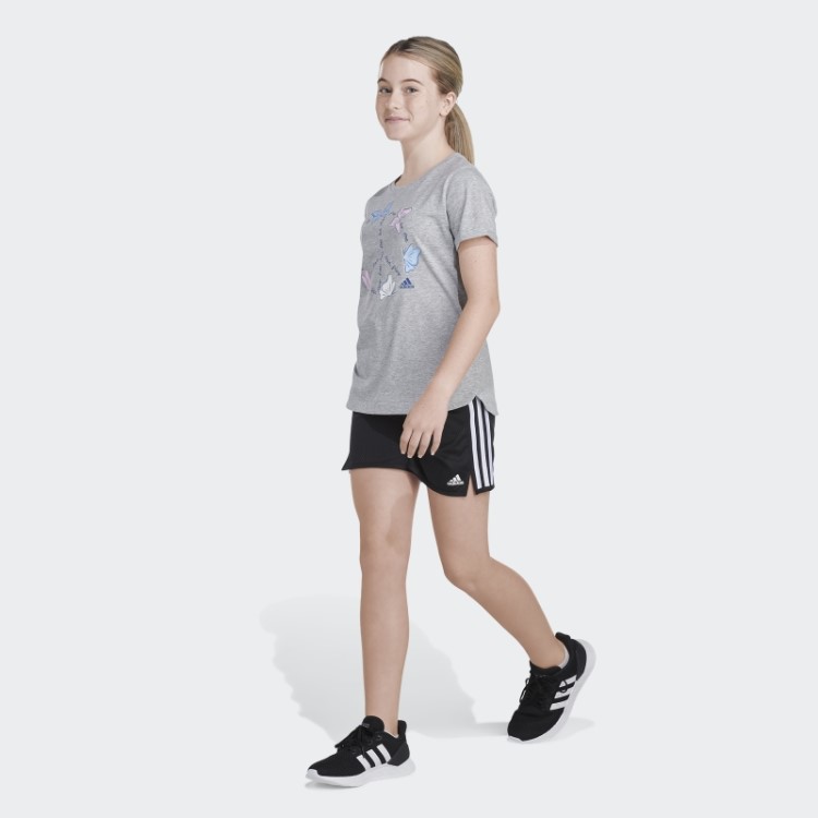 Camiseta Cinza Média Adidas Heather Roll Manga