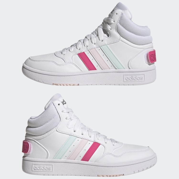 Branco Adidas Hoops 3.0 Mid Classic Sapatos Do Dia Mundial Da Amizade