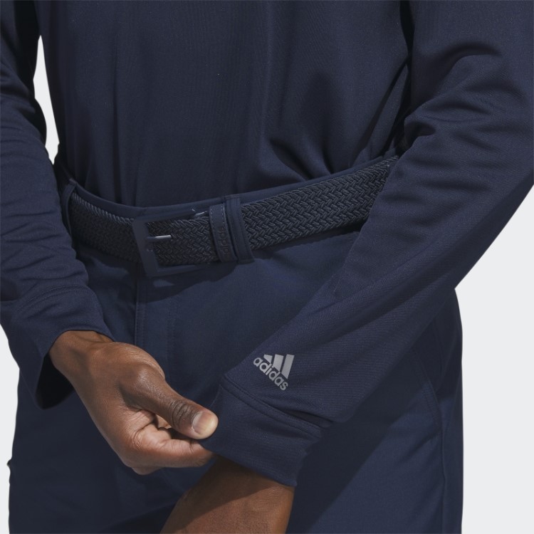Camisa Polo Manga Longa Adidas Azul Marinho
