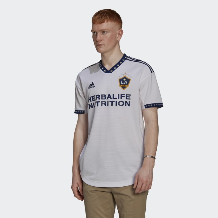 Branco La Galaxy 22/23 Home Autêntico Jersey Adidas