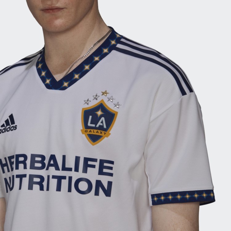 Branco La Galaxy 22/23 Home Autêntico Jersey Adidas
