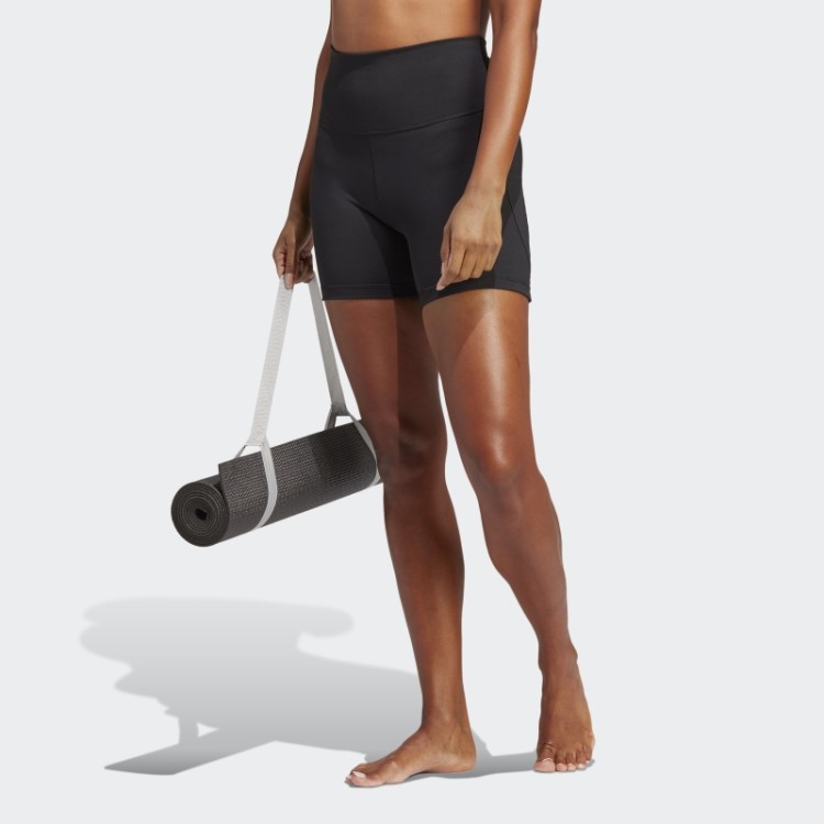 Leggings Curtas De 12 Cm Adidas Black Yoga Studio