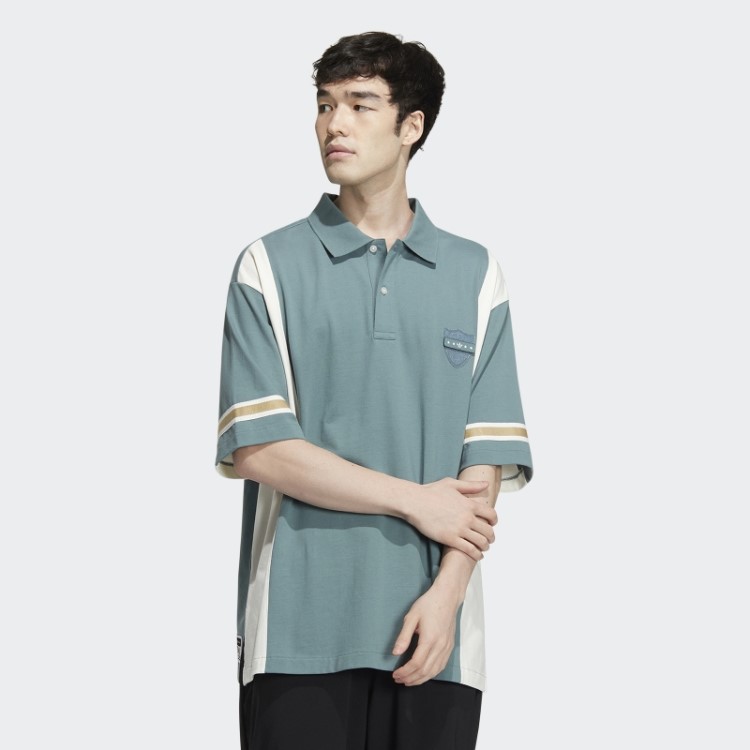 Adidas Hazy Emerald Modern Collegiate Camisa Polo Manga Curta