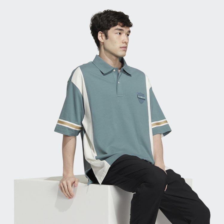 Adidas Hazy Emerald Modern Collegiate Camisa Polo Manga Curta