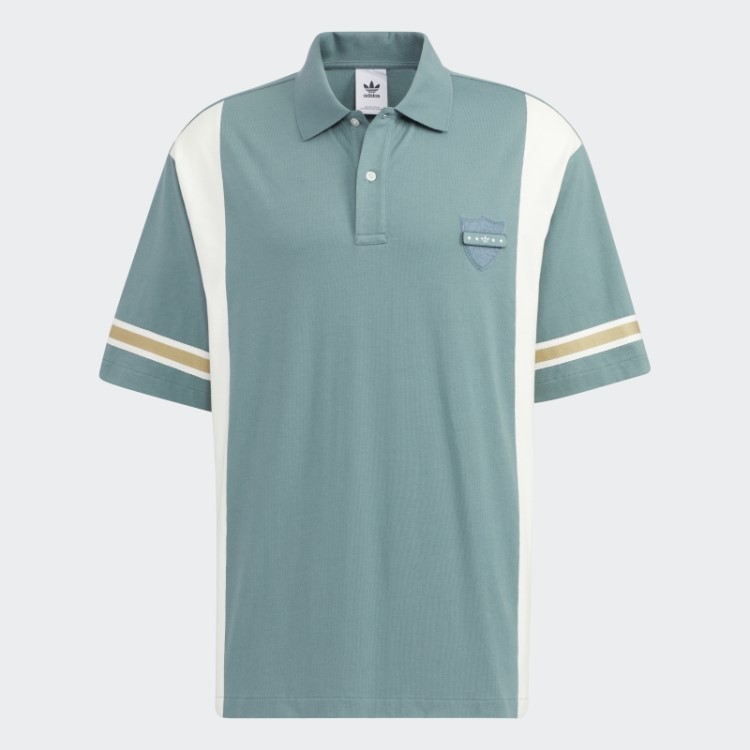 Adidas Hazy Emerald Modern Collegiate Camisa Polo Manga Curta