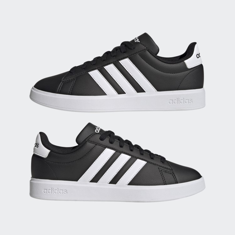 Tênis Preto Adidas Grand Court Cloudfoam Comfort