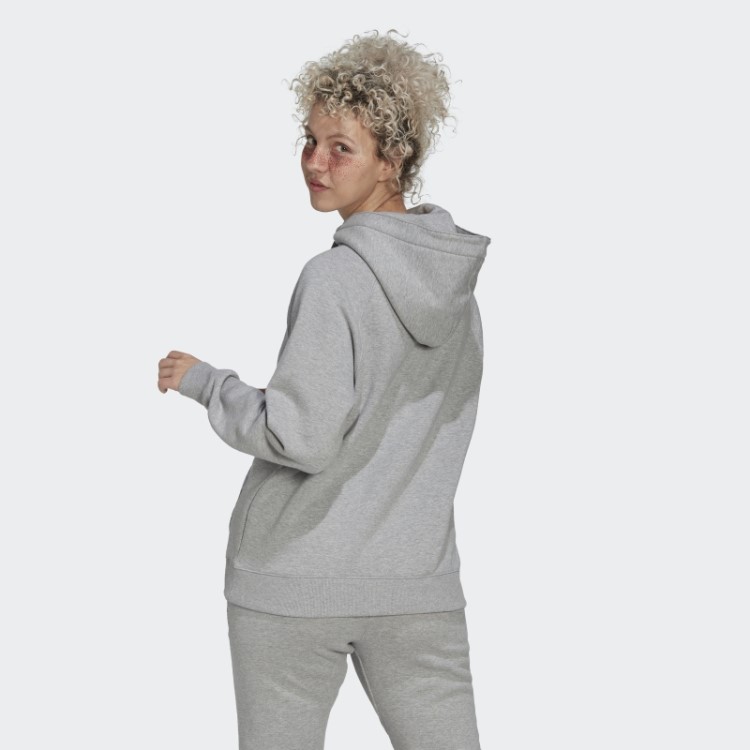 Moletom Com Capuz Oversized Cinza Médio Adidas