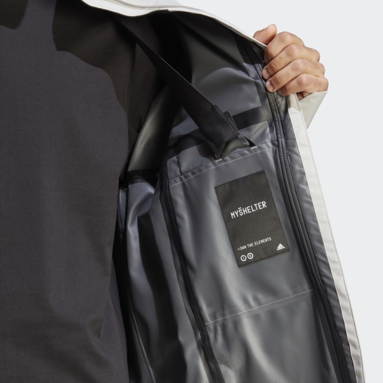 Jaqueta Adidas Myshelter Rain.rdy Cinza Metálico