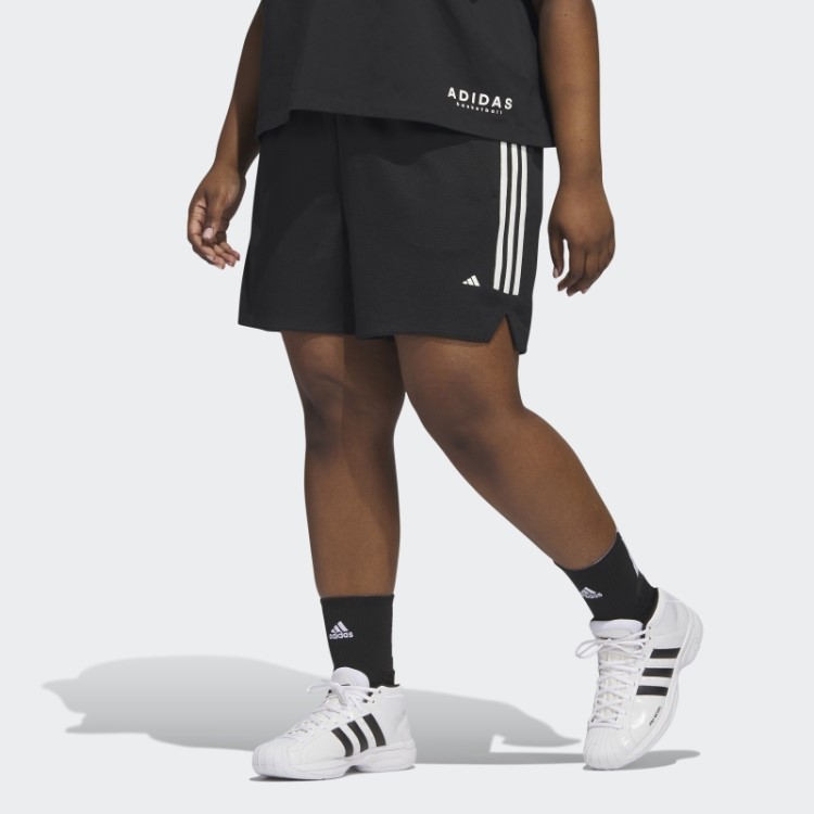 Bermuda De Basquete Preta Select Com As 3 Listras (tamanho Grande) Adidas