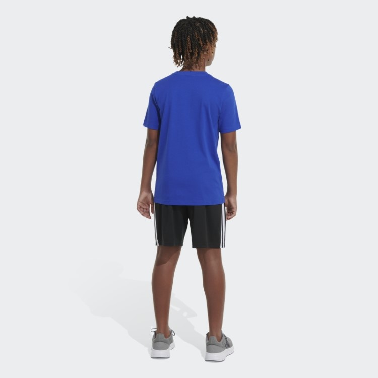 Camiseta Adidas Azul Essencial Com Logo Emb