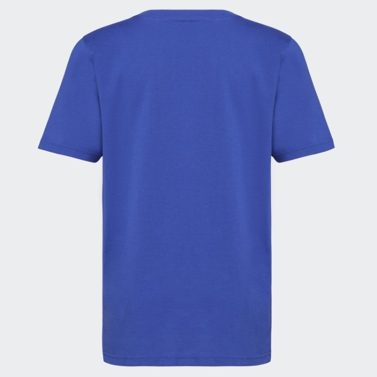 Camiseta Adidas Azul Essencial Com Logo Emb