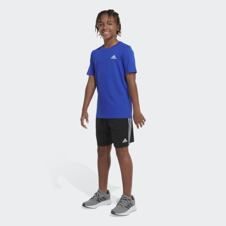 Camiseta Adidas Azul Essencial Com Logo Emb