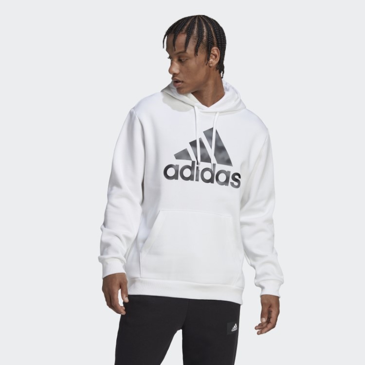 Moletom French Terry Com Estampa Camuflada Adidas White Essentials