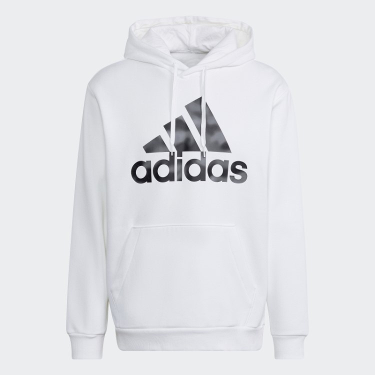 Moletom French Terry Com Estampa Camuflada Adidas White Essentials