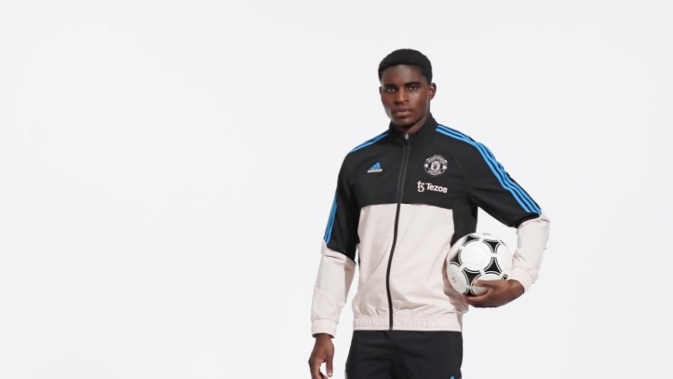 Preto Adidas Manchester United Condivo 22 Apresentação Faixa Superior