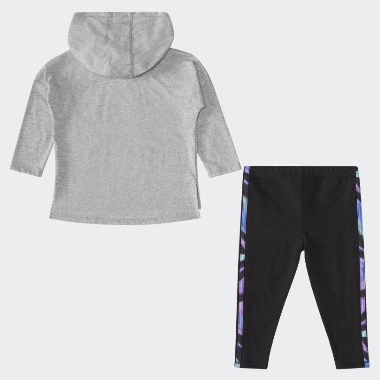 Moletom Com Capuz Ig Ls Conjunto Justo Urze Cinza Adidas