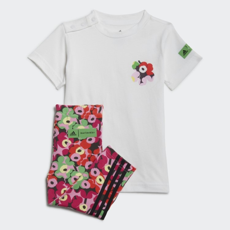 Conjunto De Meia-calça De Verão Adidas X Marimekko Fashion Branco