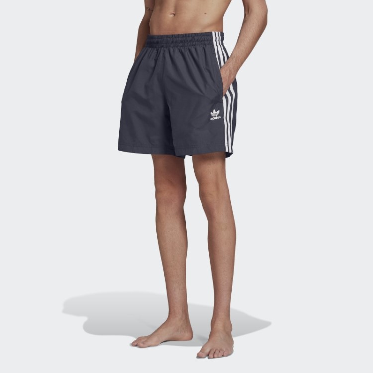 Short De Natação Adidas Navy Adicolor Classics Com As Três Listras