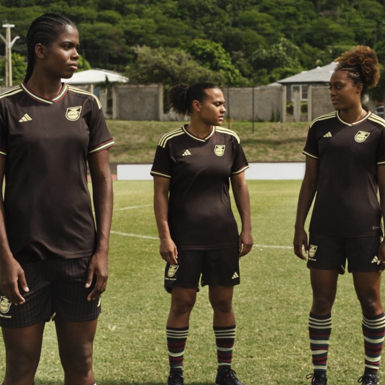 Camisa Adidas Night Brown Jamaica 23 Fora