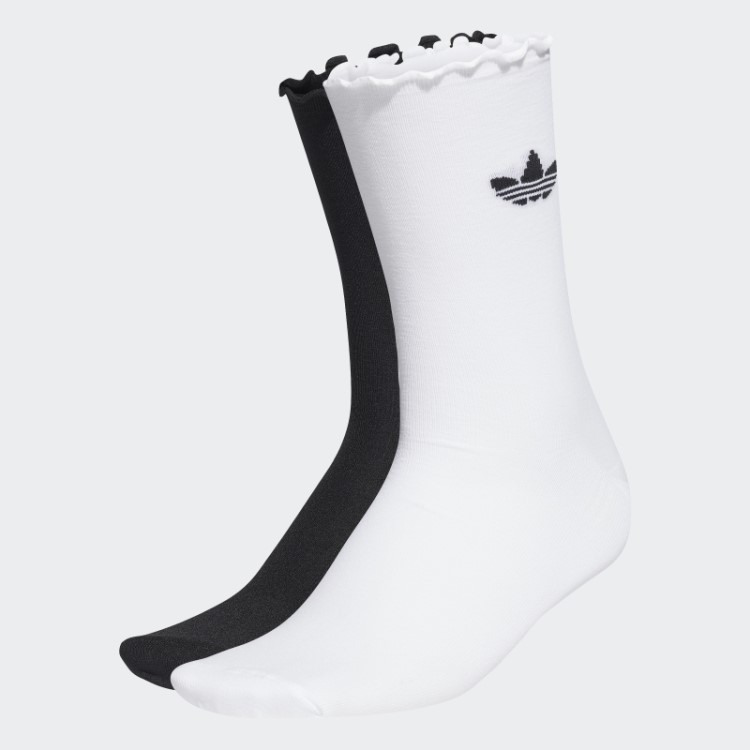 Adidas Semi-transparente Meias Plissadas 2 Pares Branco