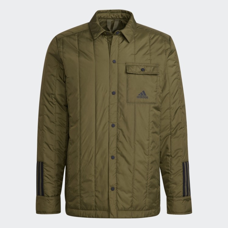 Adidas Itavic Camisa 3 Listras Lite Jaqueta Verde-oliva